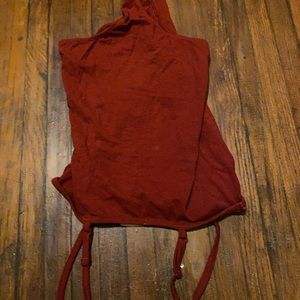 Sexy red whole piece body suit for women